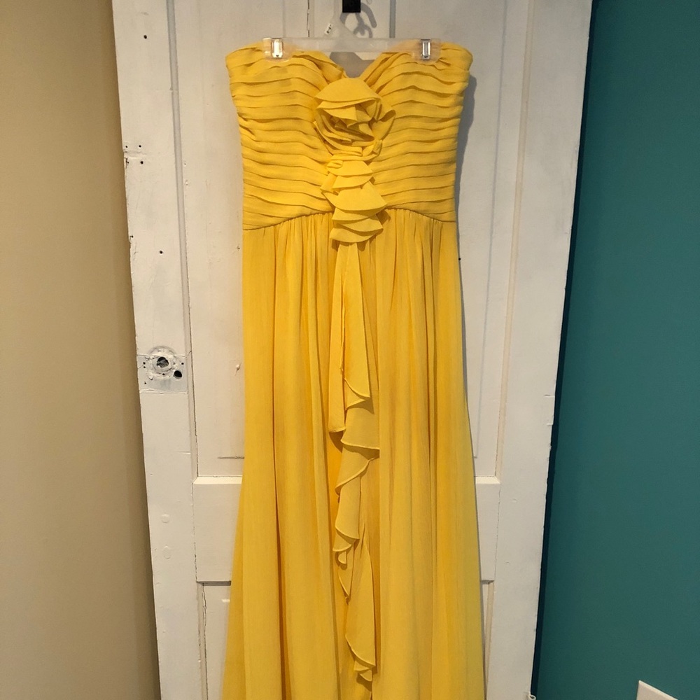 Gorgeous yellow floor length Prom Queen gown!